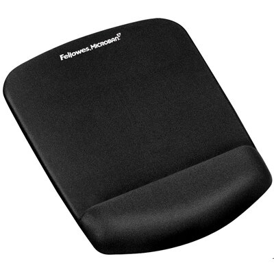 Fellowes PlushTouch Foam Non-Skid Mouse Pad/Wrist Rest Combo, Black (9252001)