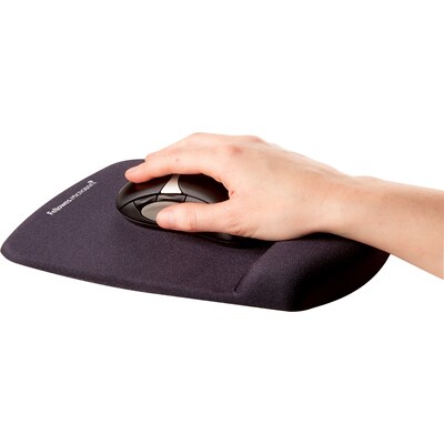 Fellowes PlushTouch Foam Non-Skid Mouse Pad/Wrist Rest Combo, Black (9252001)