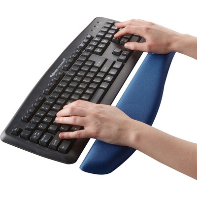 Fellowes PlushTouch Foam Wrist Rest, Blue (9287401)