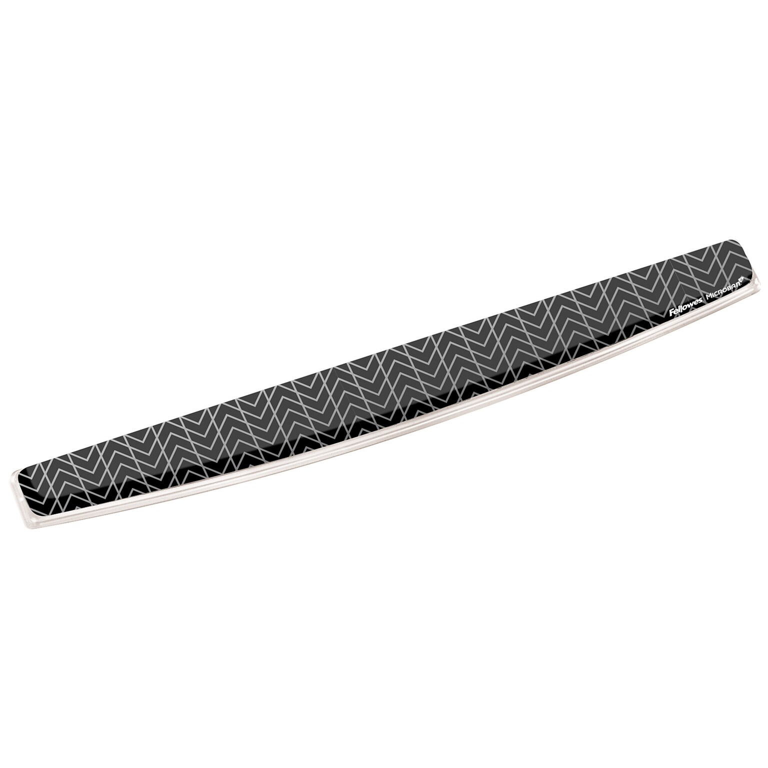 Fellowes Photo Gel Keyboard Wrist Rest with MICROBAN, Black Chevron (9550001)