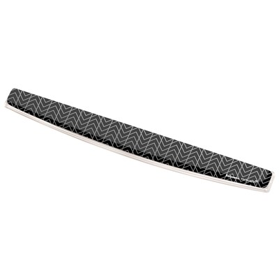 Fellowes Photo Gel Keyboard Wrist Rest with MICROBAN, Black Chevron (9550001)