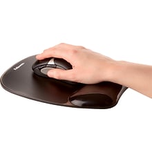 Fellowes Crystal Gel Mouse Pad/Wrist Rest Combo, Non-Skid Base, Black (9112101)