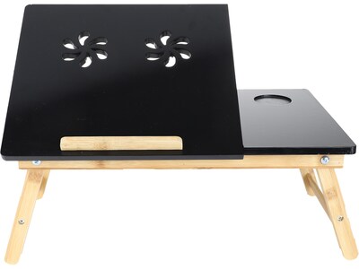 Mind Reader 21.5 x 13.5 Bamboo Lap Desk, Black (COOLTRAYBM-BLK)