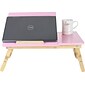Mind Reader 21.5" x 13.5" Bamboo Lap Desk, Pink (COOLTRAYBM-PNK)