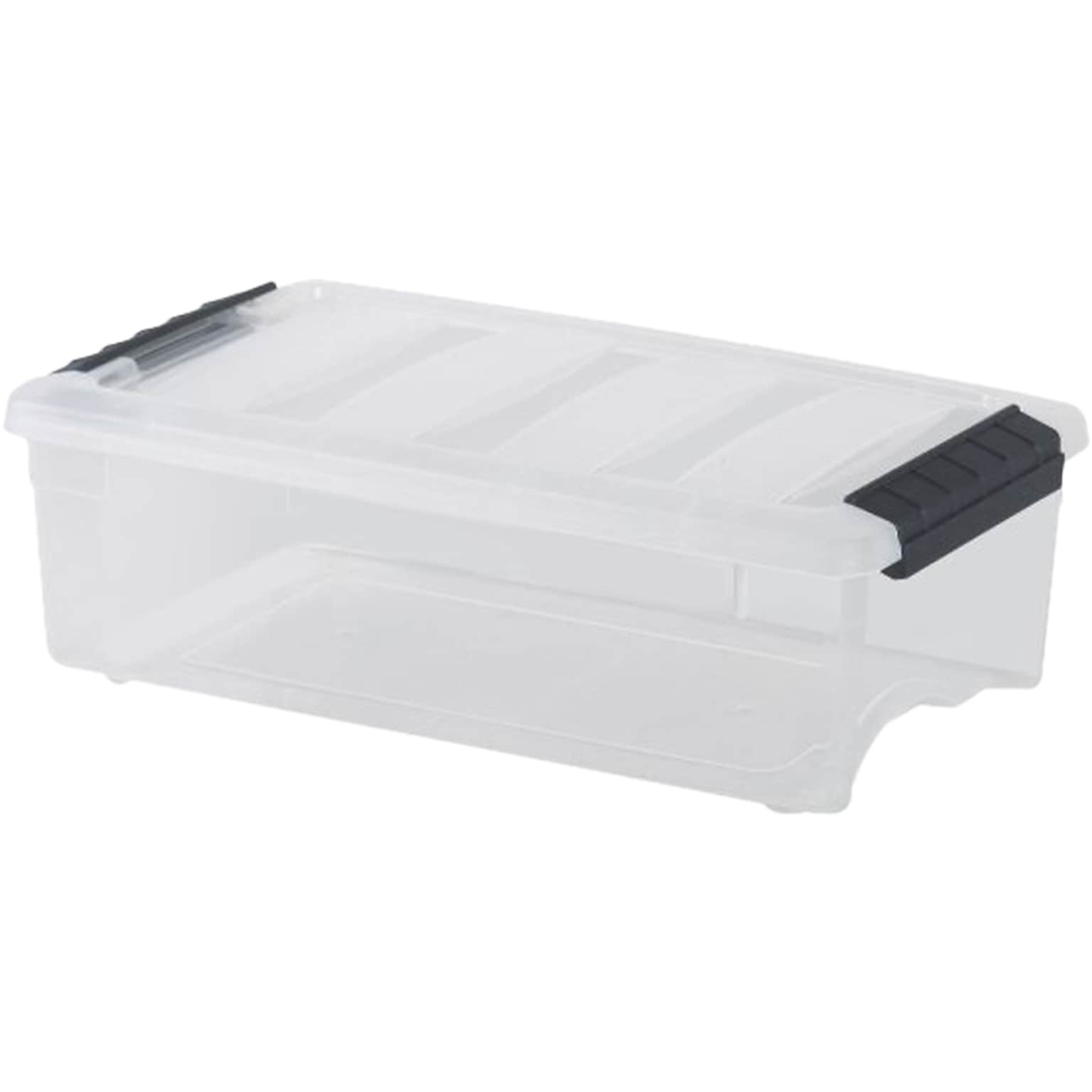 Iris Stack & Pull 5.7 Qt. Latch Lid Storage Box, Clear (100275)