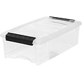 Iris Stack & Pull 5.7 Qt. Latch Lid Storage Box, Clear (100275)