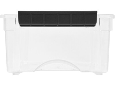 Iris Stack & Pull 5.7 Qt. Latch Lid Storage Box, Clear (100275)