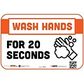 BeSafe Messaging Social Distancing Repositionable Wall Decal 6x9 Wash Hands for 20 Seconds 3/Pack (29058)