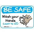 BeSafe Messaging Social Distancing Repositionable Wall Decal 6x9 Wash Your Hands Count to 20 3/Pac