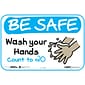 BeSafe Messaging Social Distancing Repositionable Wall Decal 6"x9" Wash Your Hands Count to 20 3/Pack (29501)