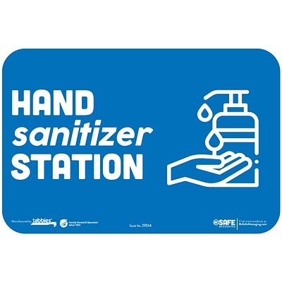 BeSafe Messaging Social Distancing Repositionable Wall Decal 6x9 Hand Sanitizer Station 3/Pack (29514)
