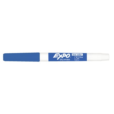 Expo Dry Erase Markers, Fine Tip, Blue, 12/Pack (86003)