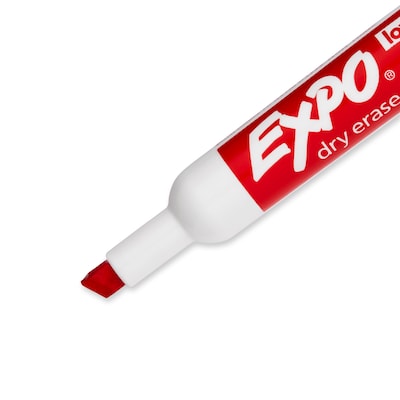 Expo Dry Erase Markers, Chisel Tip, Red, 12/Pack (80002)