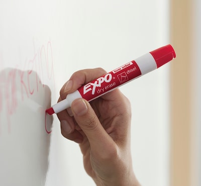 Expo Dry Erase Markers, Chisel Tip, Red, 12/Pack (80002)