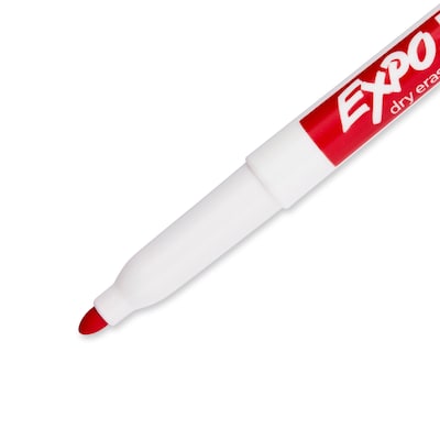 Expo Dry Erase Markers, Fine Tip, Red, 12/Pack (86002)