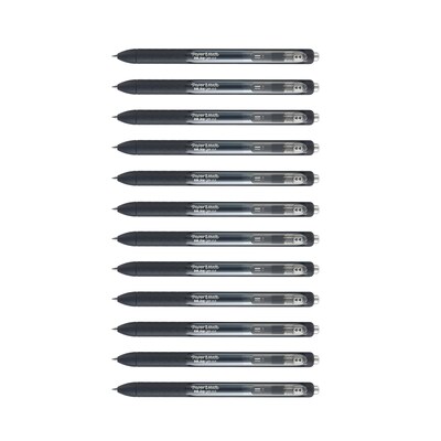 Paper Mate InkJoy Retractable Gel Pen, Fine Point, Black Ink, Dozen (1951720)