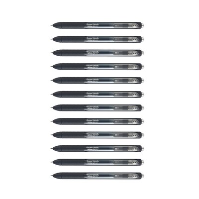 Paper Mate InkJoy Retractable Gel Pen, Fine Point, Black Ink, Dozen (1951720)