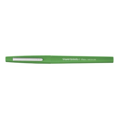 Point Guard Flair Felt Tip Porous Point Pen, Stick, Medium 0.7 Mm, Green  Ink, Green Barrel, Dozen