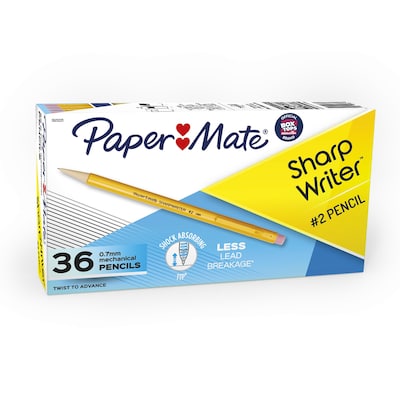 Paper Mate SharpWriter Mechanical Pencil, 0.7mm, #2 Medium Lead, 3 Dozen (1921221/1921221C)