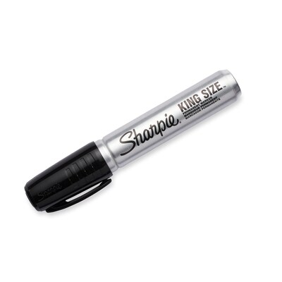 Sharpie King Size Tank Permanent Marker, Chisel Tip, Black, 12/Pack (15001A)