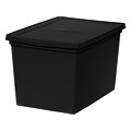 Iris 68 Qt. Snap Lid Storage Box, Black (200418)