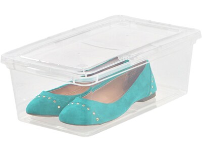 Iris 6 Qt. Snap Lid Storage Box, Clear (200401)