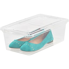 Iris 6 Qt. Snap Lid Storage Box, Clear (200401)