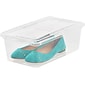 Iris 6 Qt. Snap Lid Storage Box, Clear (200401)