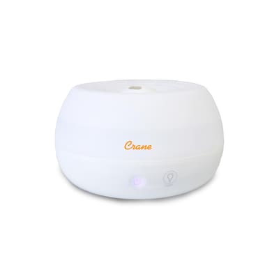 Crane Personal Ultrasonic Cool Mist Tabletop Humidifier, 0.2-Gallon, For Rooms 160 sq. ft., White (E