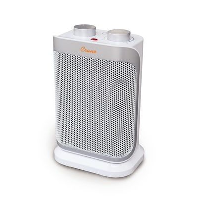 Crane 1500-Watt Electric Heater, White/Gray (EE-6492)
