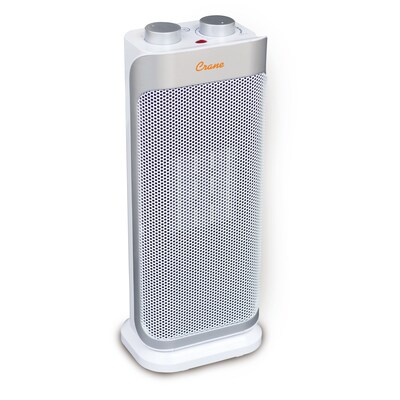 Crane 1500-Watt Electric Heater, Gray/White (EE-7589)