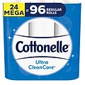 Cottonelle Ultra CleanCare 1-Ply Toilet Paper, White, 340 Sheets/Roll, 24 Rolls/Case (47515)