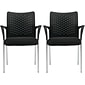 Offices to Go Capra Plastic Back Fabric Guest Chair, Black, 2/Carton (OTG11740B)