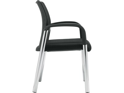 Offices To Go Capra Plastic Back Fabric Guest Chair, Black, 2/Carton (OTG11740B)