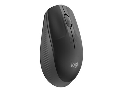 Logitech M190 Wireless Optical USB Mouse, Black/Gray (910-005901)