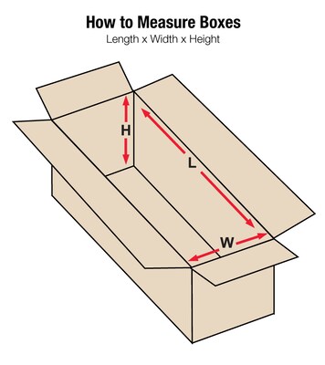 48" x 4" x 4" Shipping Boxes, 32 ECT, Brown, 25/Bundle (4844)