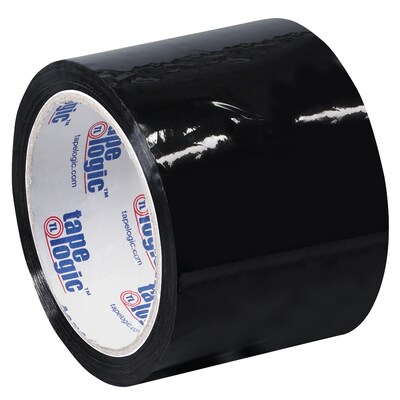 Tape Logic Colored Carton Sealing Heavy Duty Packing Tape, 3 x 55 yds., Black, 6/Carton (T90522BK6P