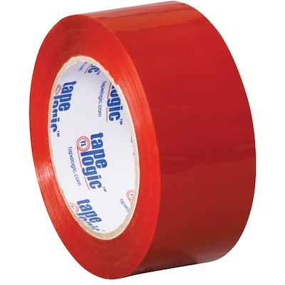 Tape Logic Colored Carton Sealing Heavy Duty Packing Tape, 2" x 110 yds., Red, 18/Carton (T90222R18PK)