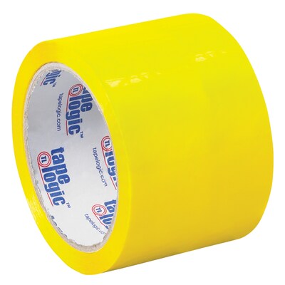 Tape Logic Colored Carton Sealing Heavy Duty Packing Tape, 3 x 55 yds., Yellow, 6/Carton (T90522Y6P