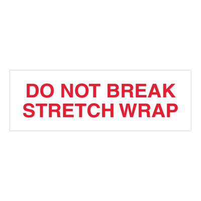 Tape Logic™ 2 x 110 yds. Pre Printed Do Not Break Stretch Wrap Carton Sealing Tape, 6/Pack