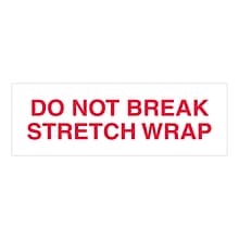Tape Logic™ 2 x 110 yds. Pre Printed Do Not Break Stretch Wrap Carton Sealing Tape, 6/Pack