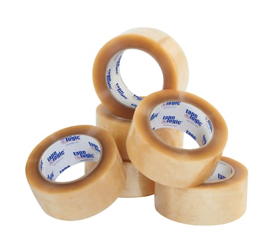 Tape Logic® #53 PVC Natural Rubber Tape, 2.1 Mil, 2" x 55 yds., Clear, 6/Case