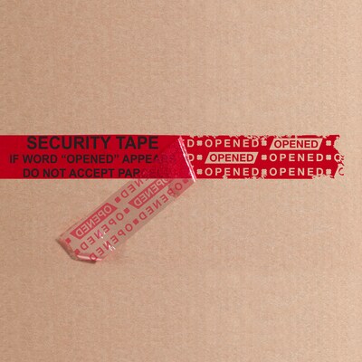 Tape Logic 2" x 60 yds. x 2.5 mil Secure Tape,  Red,  1/Pk