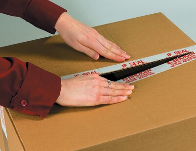 Tape Logic™ 2"x55 yd Pre Printed "Stop If Seal Is Broken" Carton Sealing Tape, Red On White, 36/Case