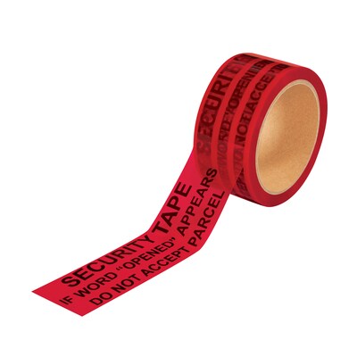 Tape Logic 2 x 60 yds. x 2.5 mil Secure Tape,  Red,  1/Pk