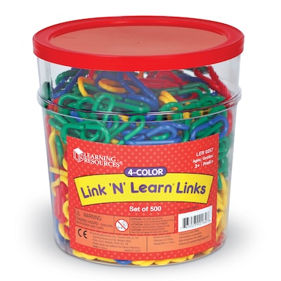 Link 'N' Learn Links, 4 colors, Set of 500 (LER0257)