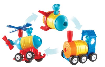 Learning Resources 1-2-3 Build It - Train/Rocket/Helicopter (LER2859)