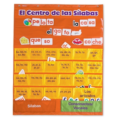 Learning Resources El Centro de las Silabas (Spanish Syllables) Pocket Chart (LER2573)