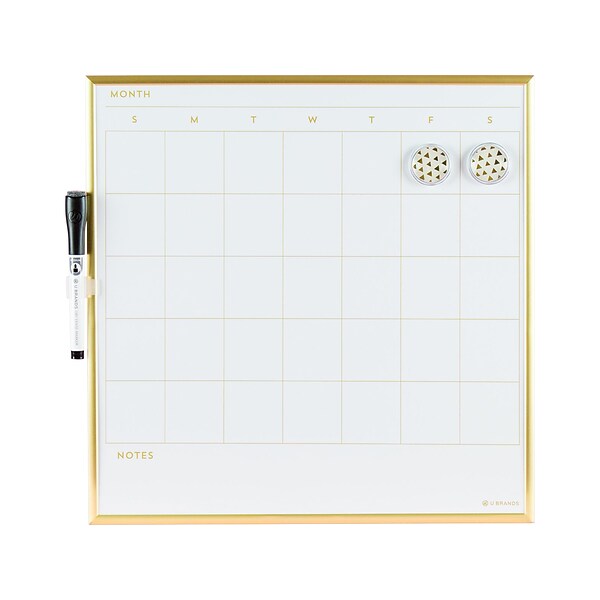 U Brands Steel Dry-Erase Whiteboard, 1.17 x 1.17 (366A00-04)