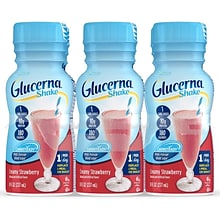 Ensure Glucerna Diabetes Nutritional Shake, Ready-To-Drink Bottles, Strawberries & Cream, 8 oz., 24/